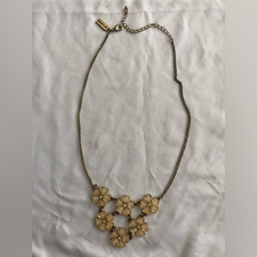 The Limited Gold Floral Necklace - costume jewelry